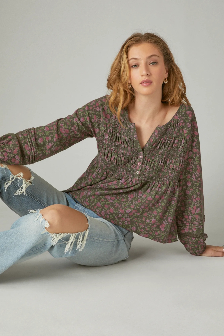 TEXTURED BABYDOLL TOP, image 1