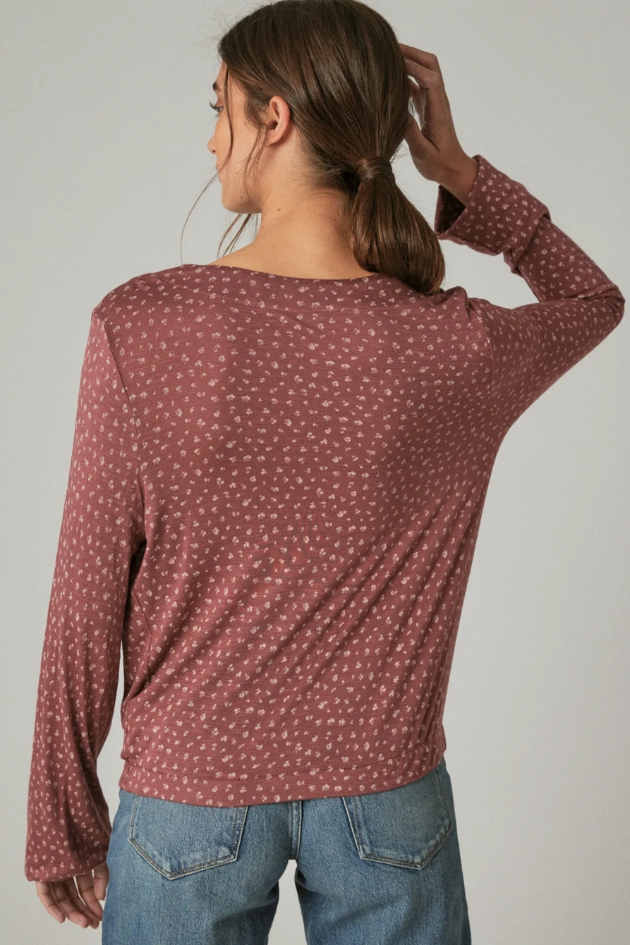 LONG SLEEVE WRAP TOP, image 4