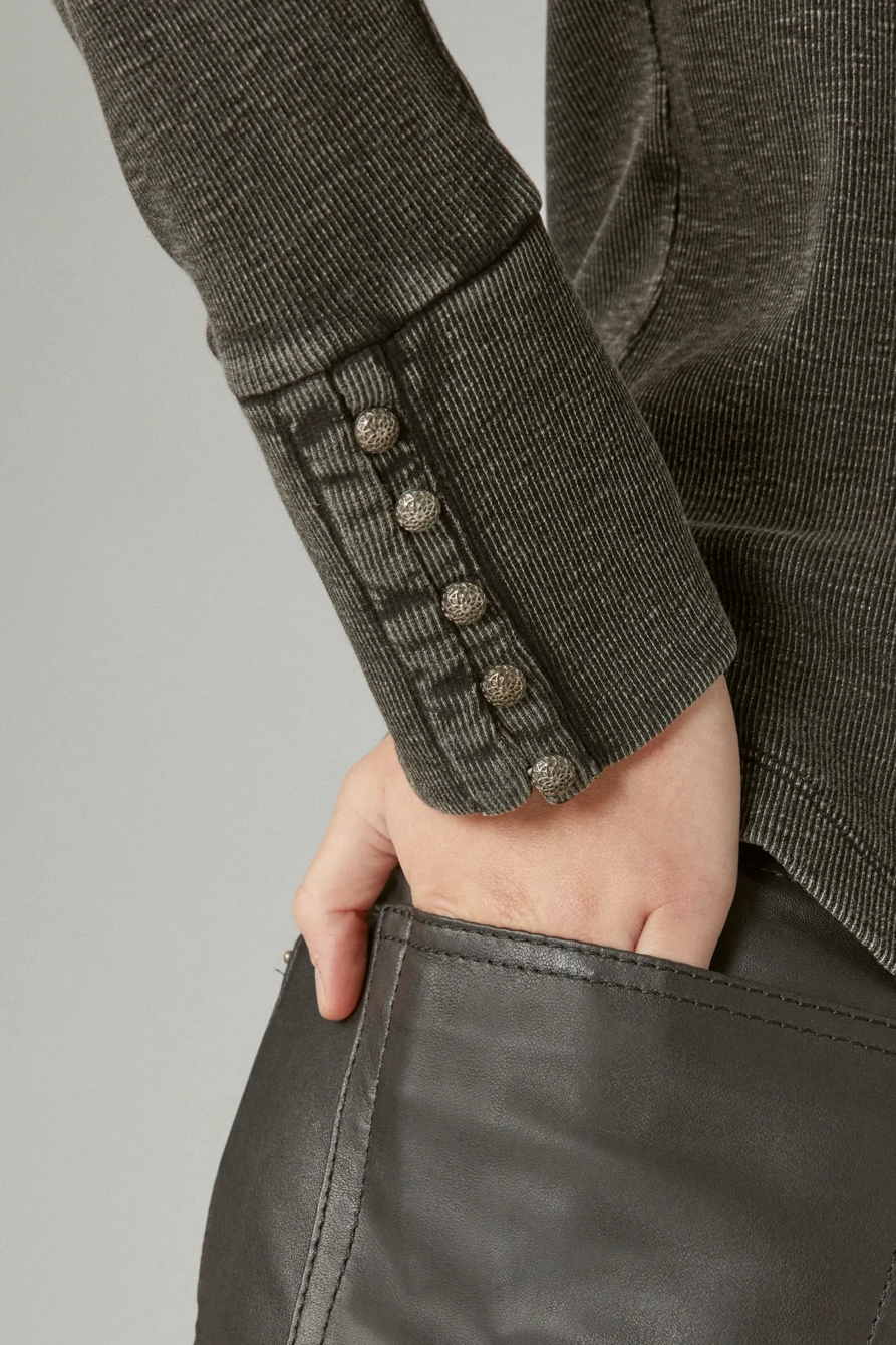 TRIM MIX LONG SLEEVE HENLEY, image 4