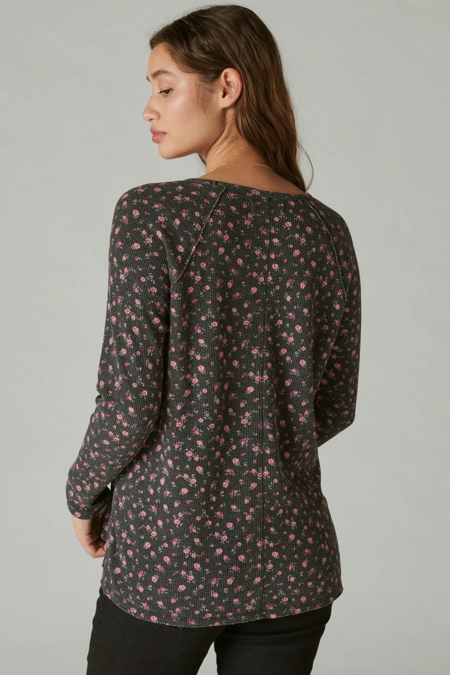 OVERSIZED V NECK WAFFLE THERMAL, image 3