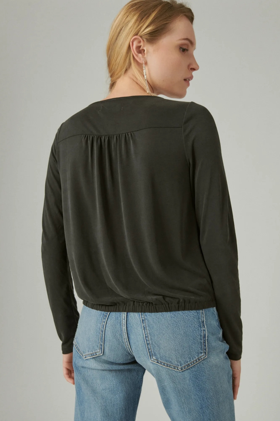 SANDWASH DEEP V NECK TOP, image 3