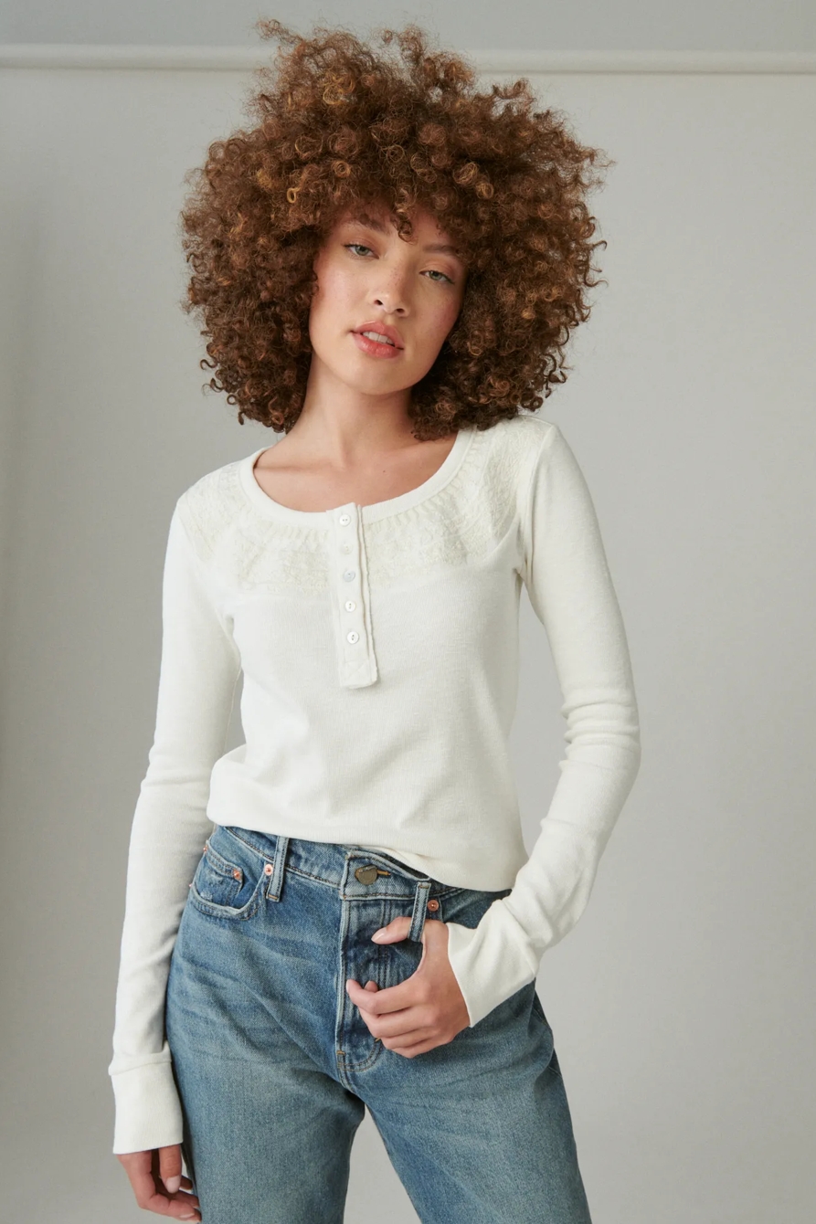EMBROIDERED FAIRISLE HENLEY, image 2
