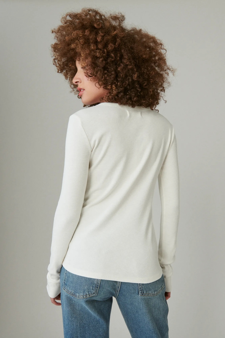 EMBROIDERED FAIRISLE HENLEY, image 3