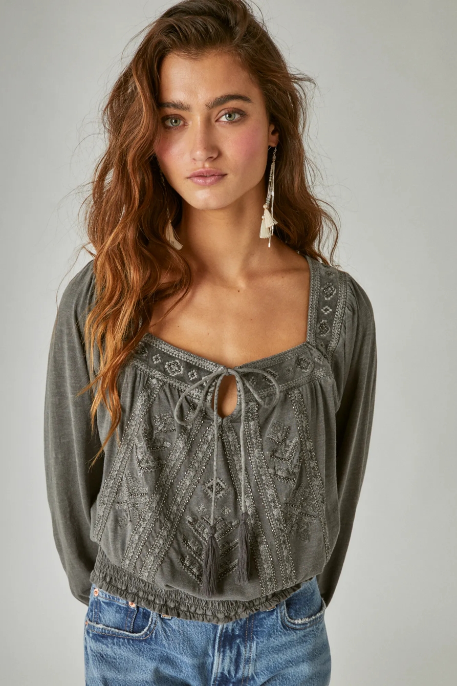 BEADED PEASANT TOP, image 2