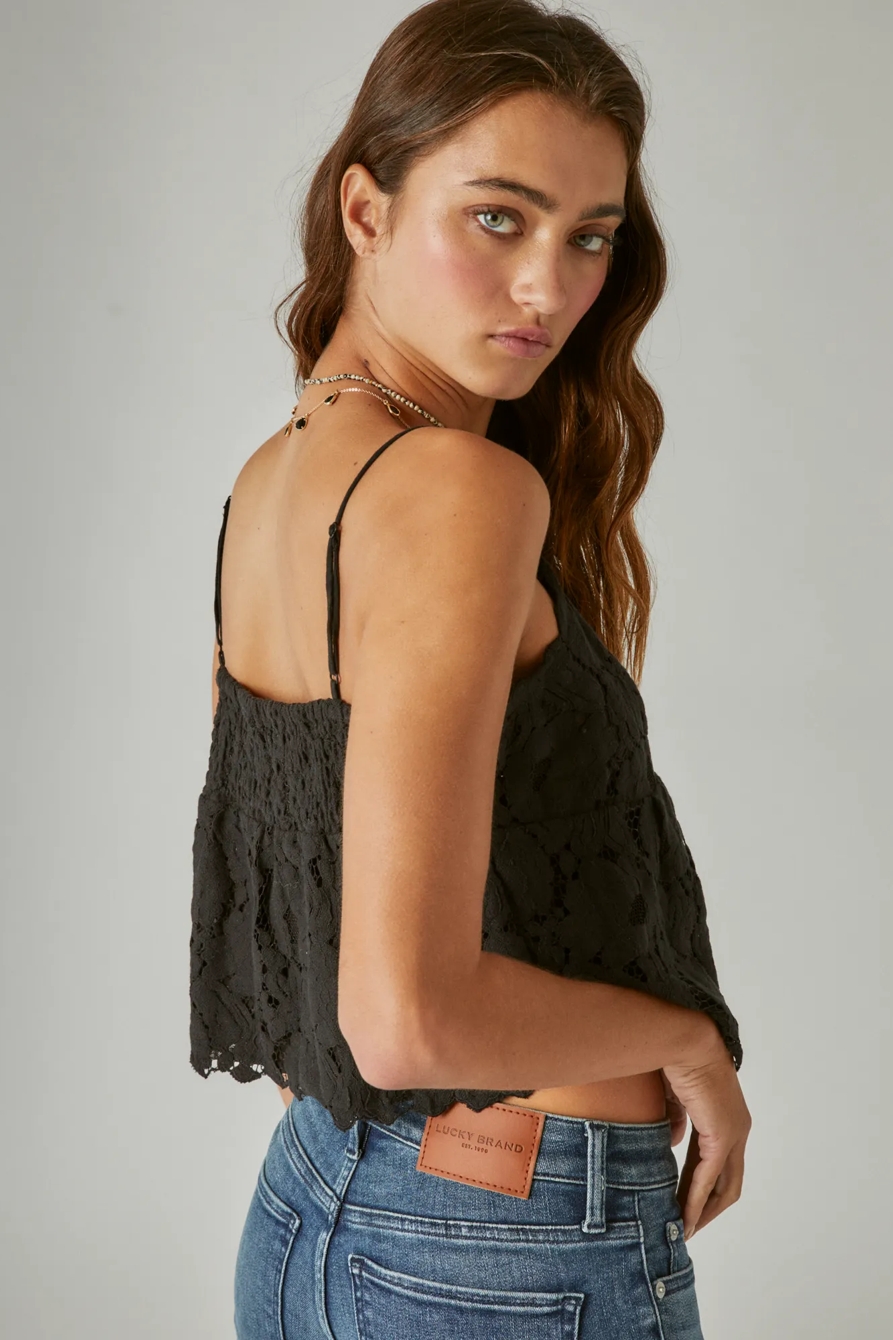 LACE SKINNY STRAP TANK, image 3