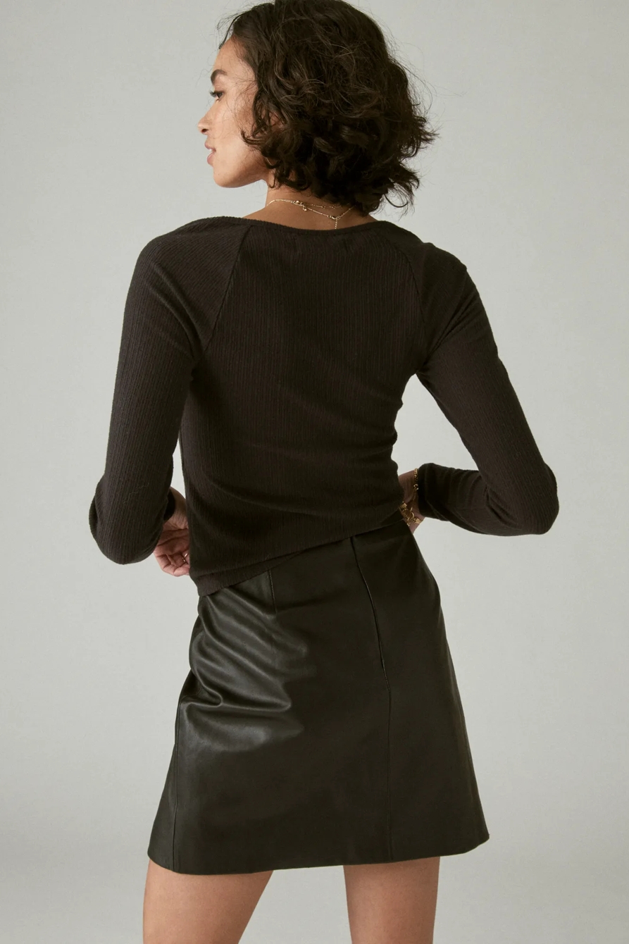 LACE UP KNIT TOP, image 3