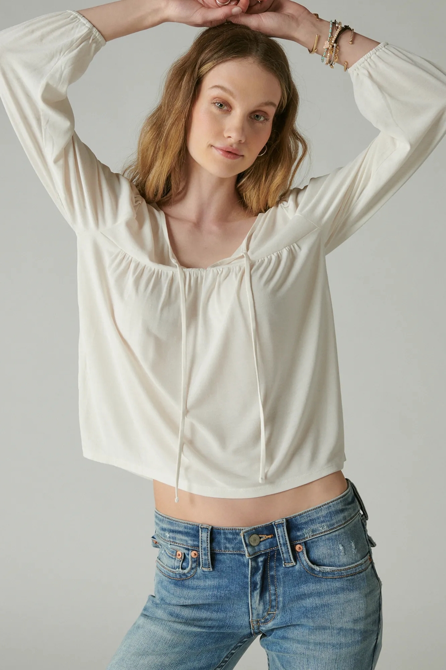 SANDWASH TIE FRONT TOP, image 3