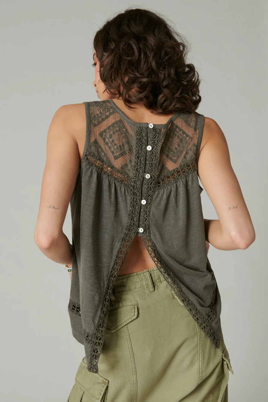 LACE TRIM TANK | Lucky Brand