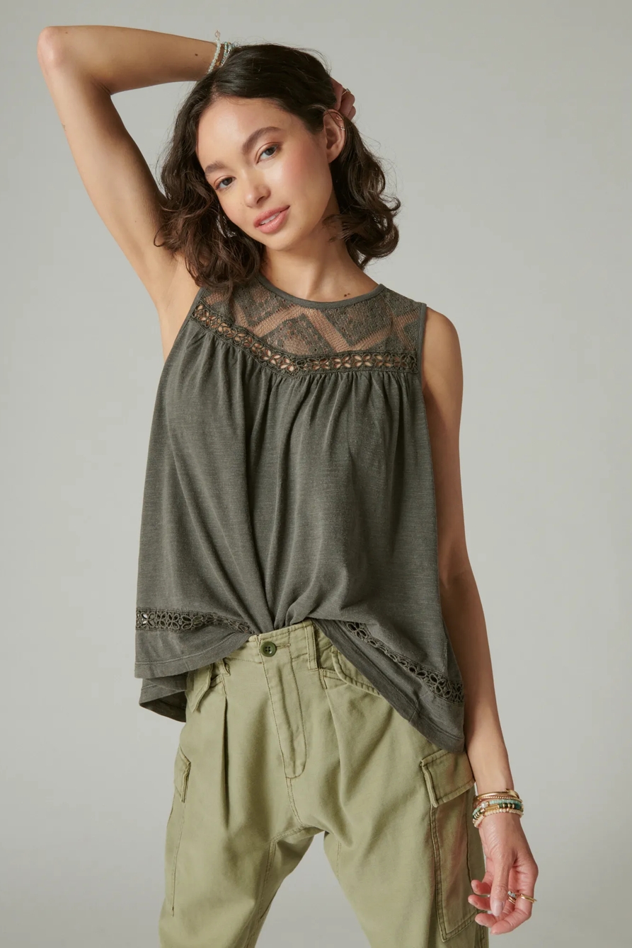 LACE TRIM TANK, image 3