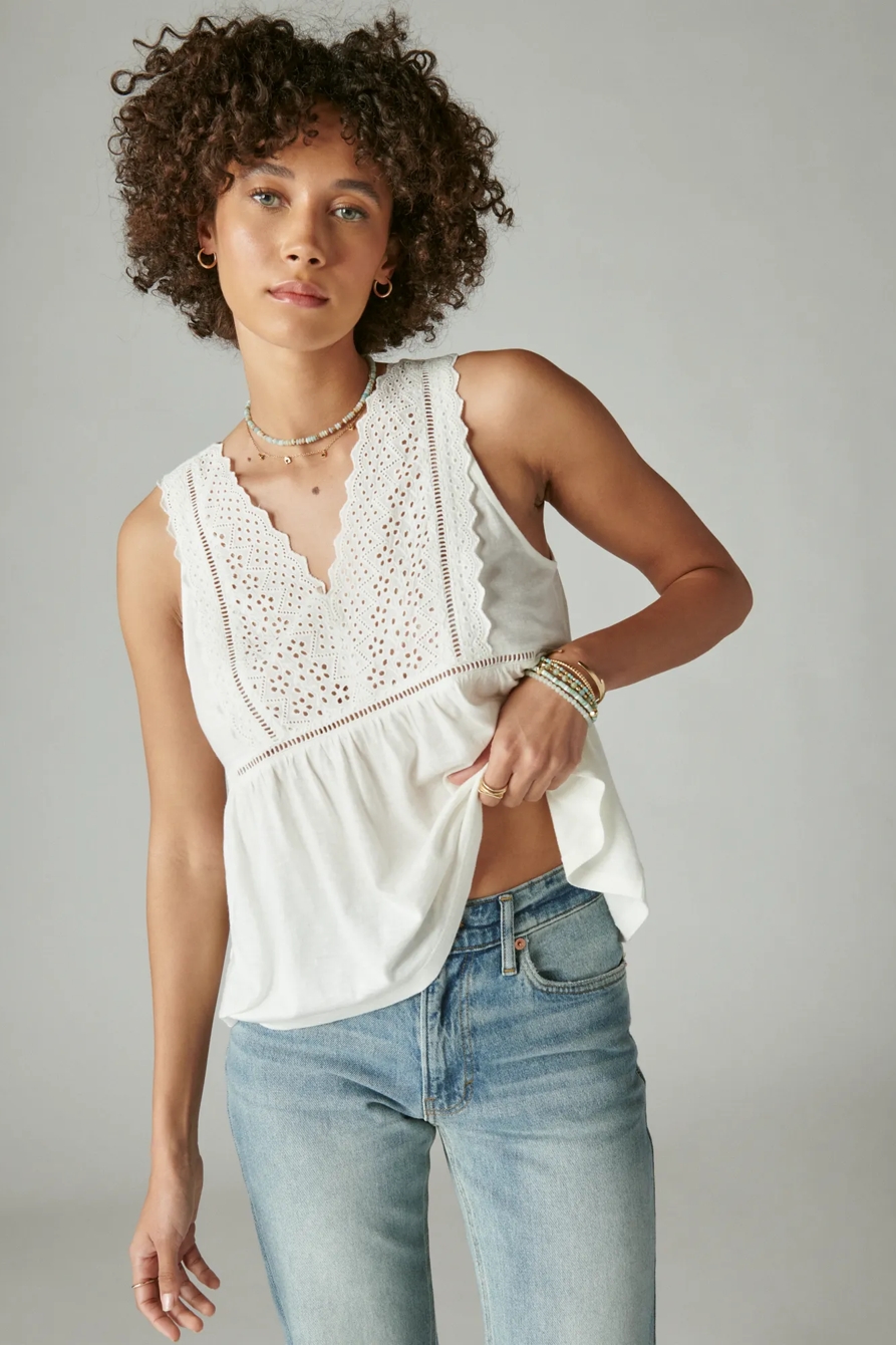 LACE KNIT TANK, image 3