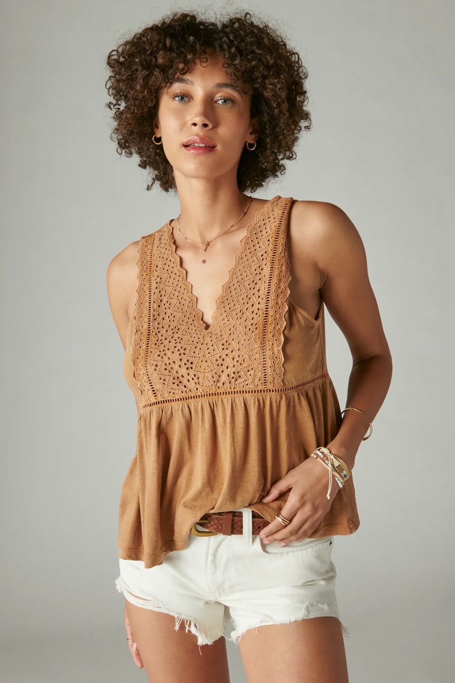 LACE KNIT TANK, image 3
