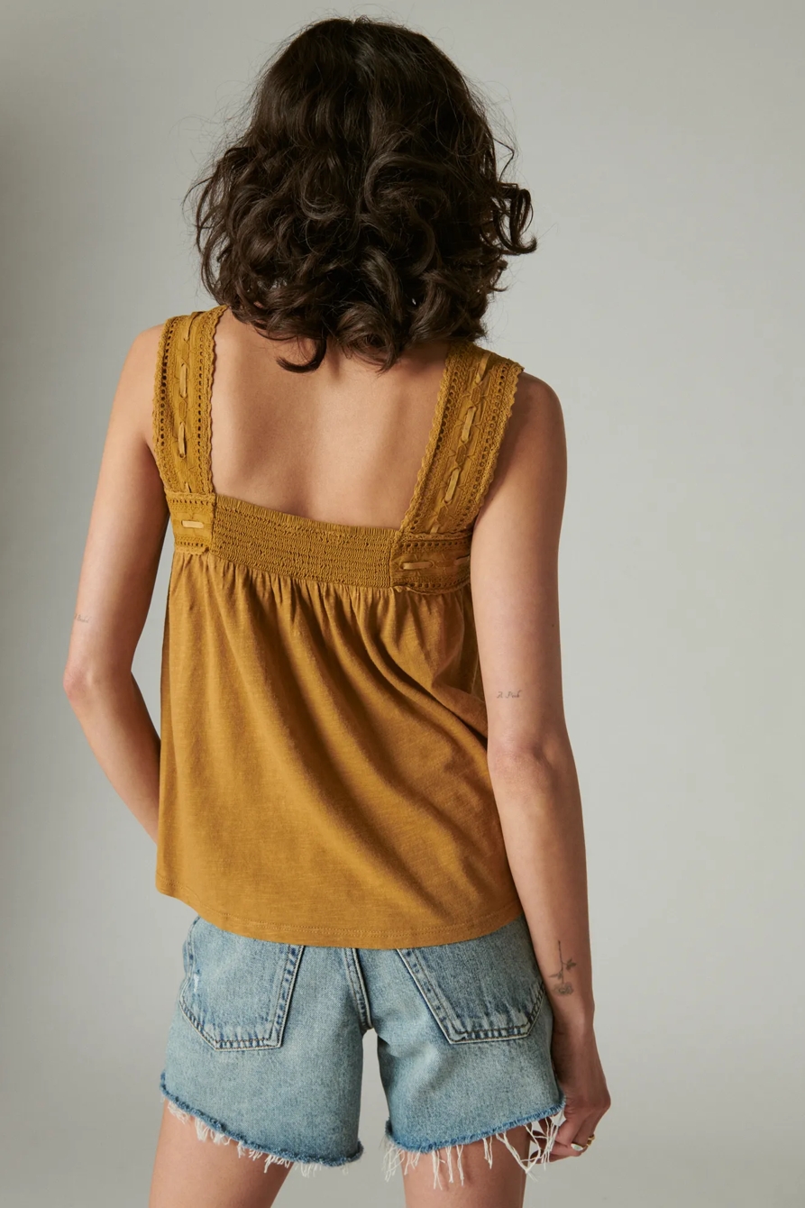 SQUARE NECK LACE TANK, image 3