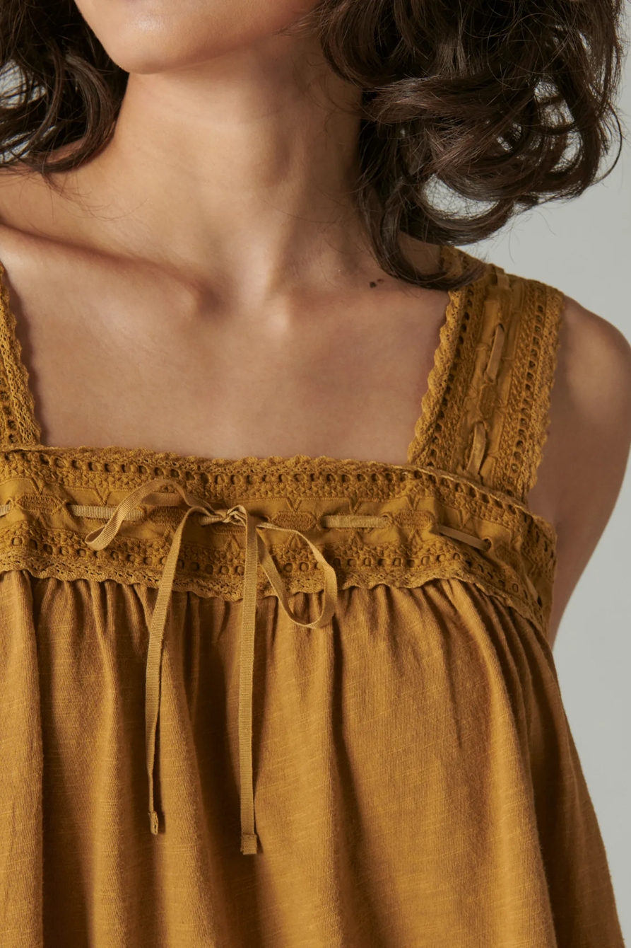SQUARE NECK LACE TANK, image 4