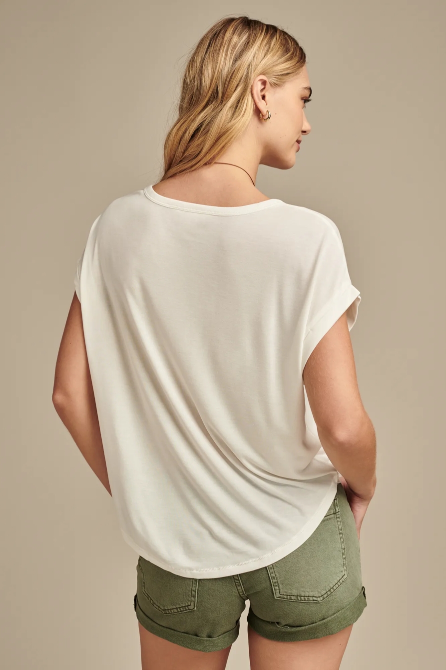 SHORT SLEEVE SANDWASH DOLMAN TEE, image 3