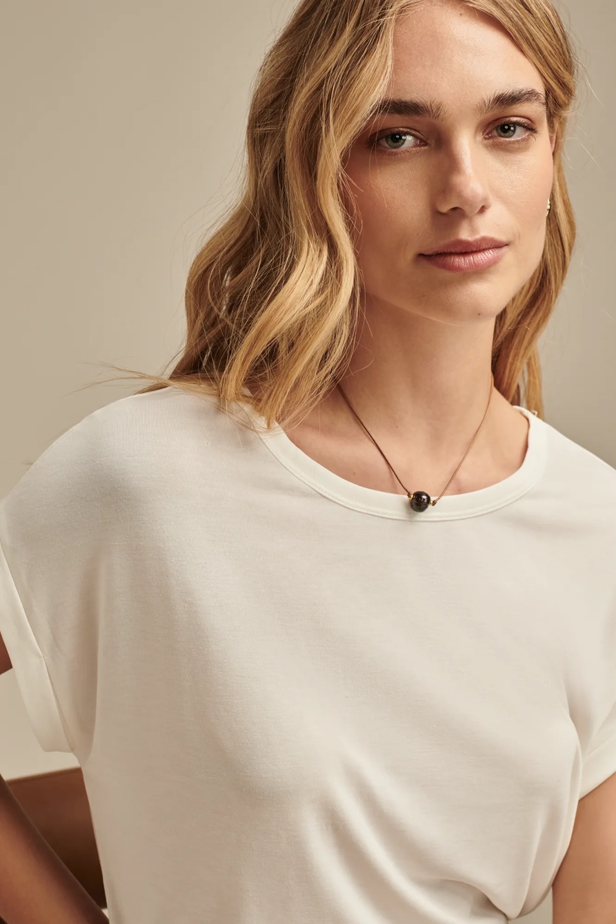 SHORT SLEEVE SANDWASH DOLMAN TEE, image 4