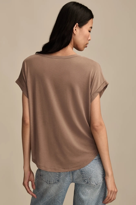 SHORT SLEEVE SANDWASH DOLMAN TEE, image 3