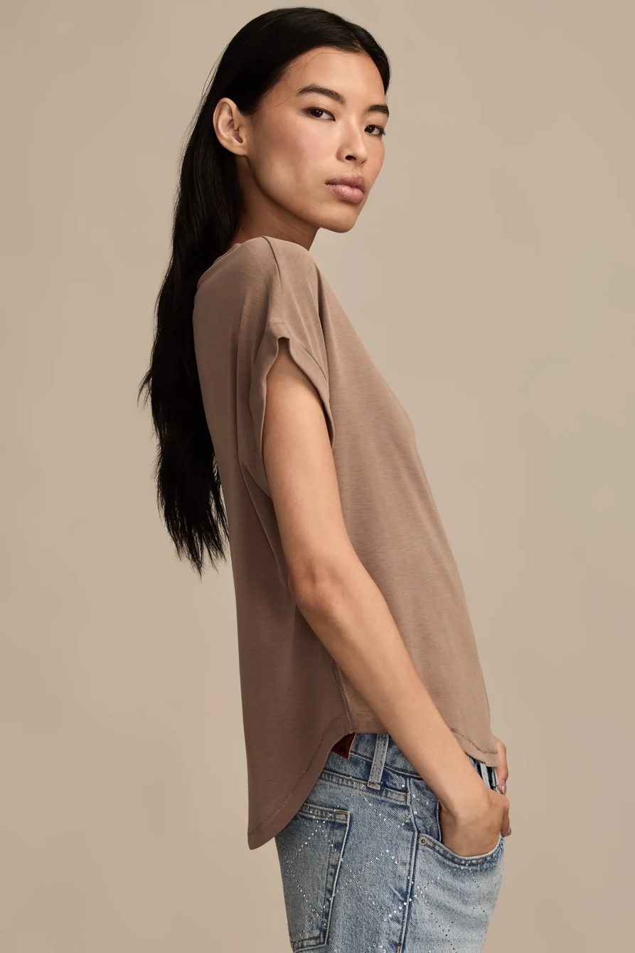 SHORT SLEEVE SANDWASH DOLMAN TEE, image 4