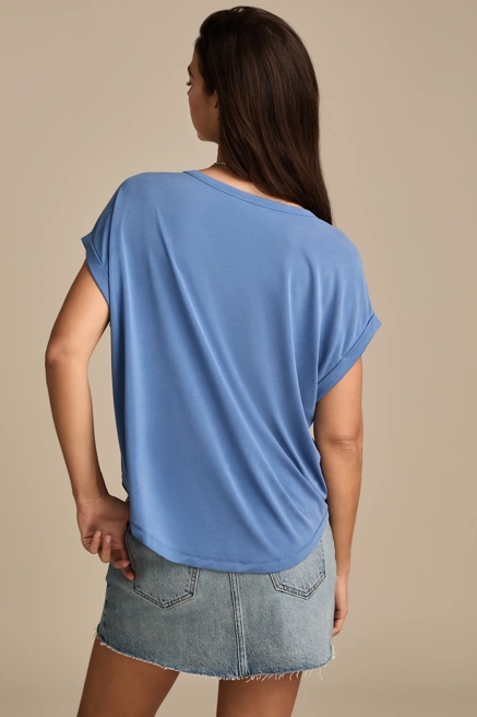 SHORT SLEEVE SANDWASH DOLMAN TEE, image 3