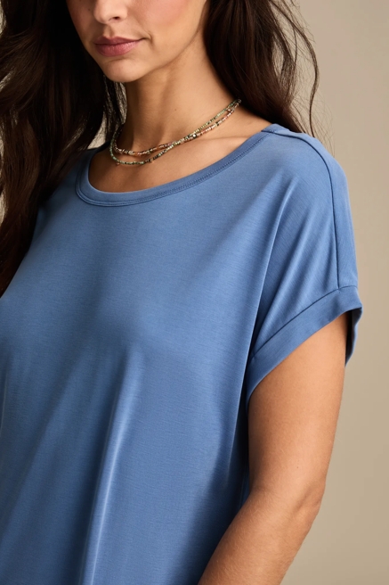 SHORT SLEEVE SANDWASH DOLMAN TEE, image 4