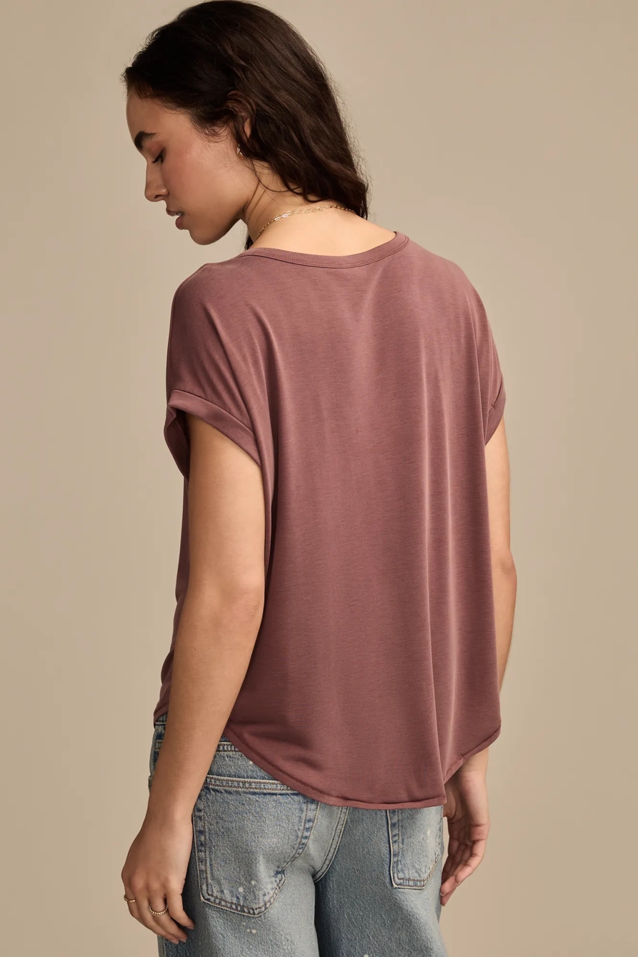 SHORT SLEEVE SANDWASH DOLMAN TEE, image 3