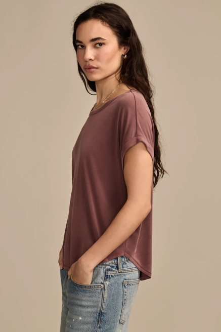 SHORT SLEEVE SANDWASH DOLMAN TEE, image 4