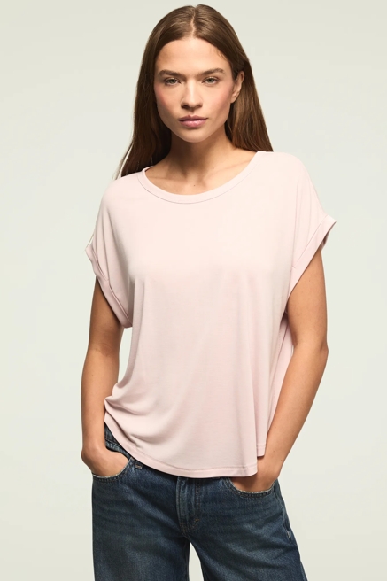 SHORT SLEEVE SANDWASH DOLMAN TEE, image 1
