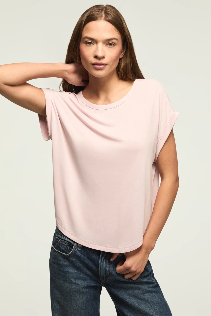 SHORT SLEEVE SANDWASH DOLMAN TEE, image 2