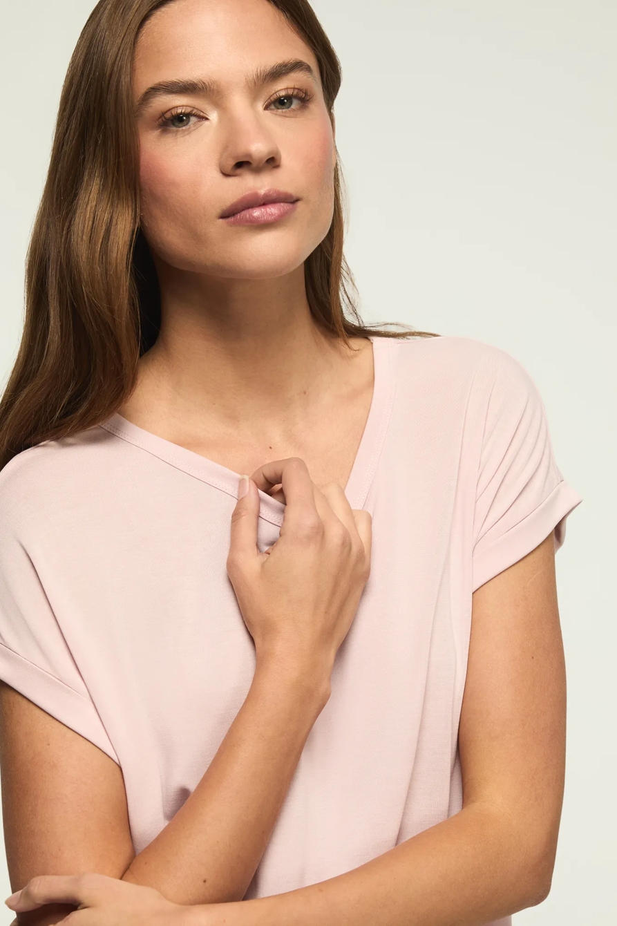 SHORT SLEEVE SANDWASH DOLMAN TEE, image 5