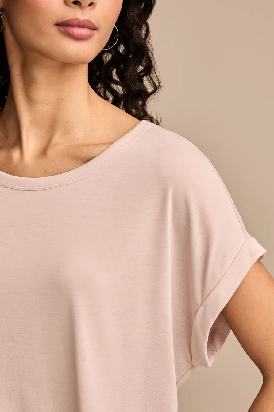 SHORT SLEEVE SANDWASH DOLMAN TEE, image 2