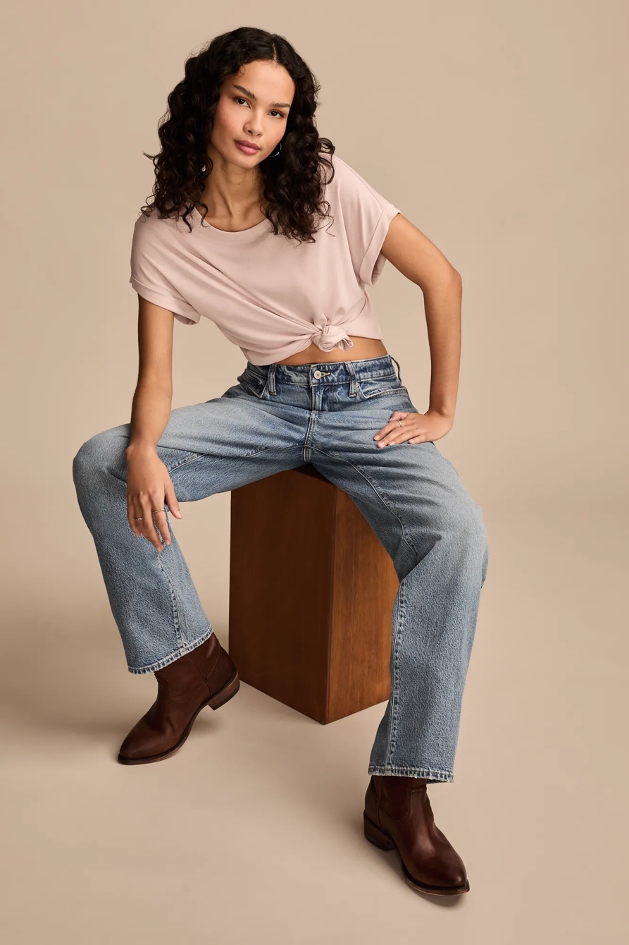 SHORT SLEEVE SANDWASH DOLMAN TEE, image 5