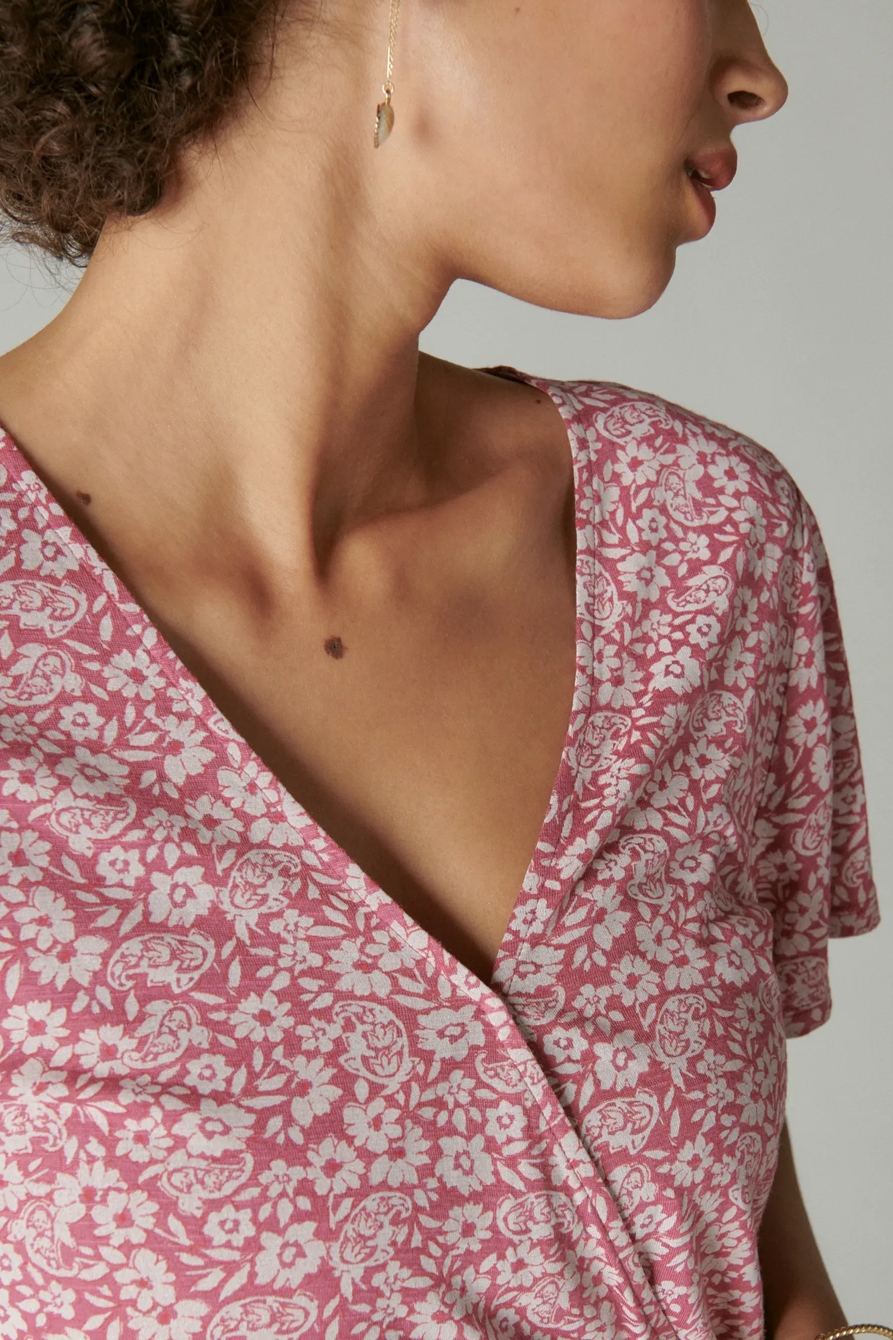 PRINTED SURPLICE TOP, image 2