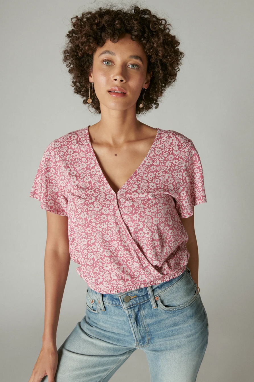 PRINTED SURPLICE TOP, image 3
