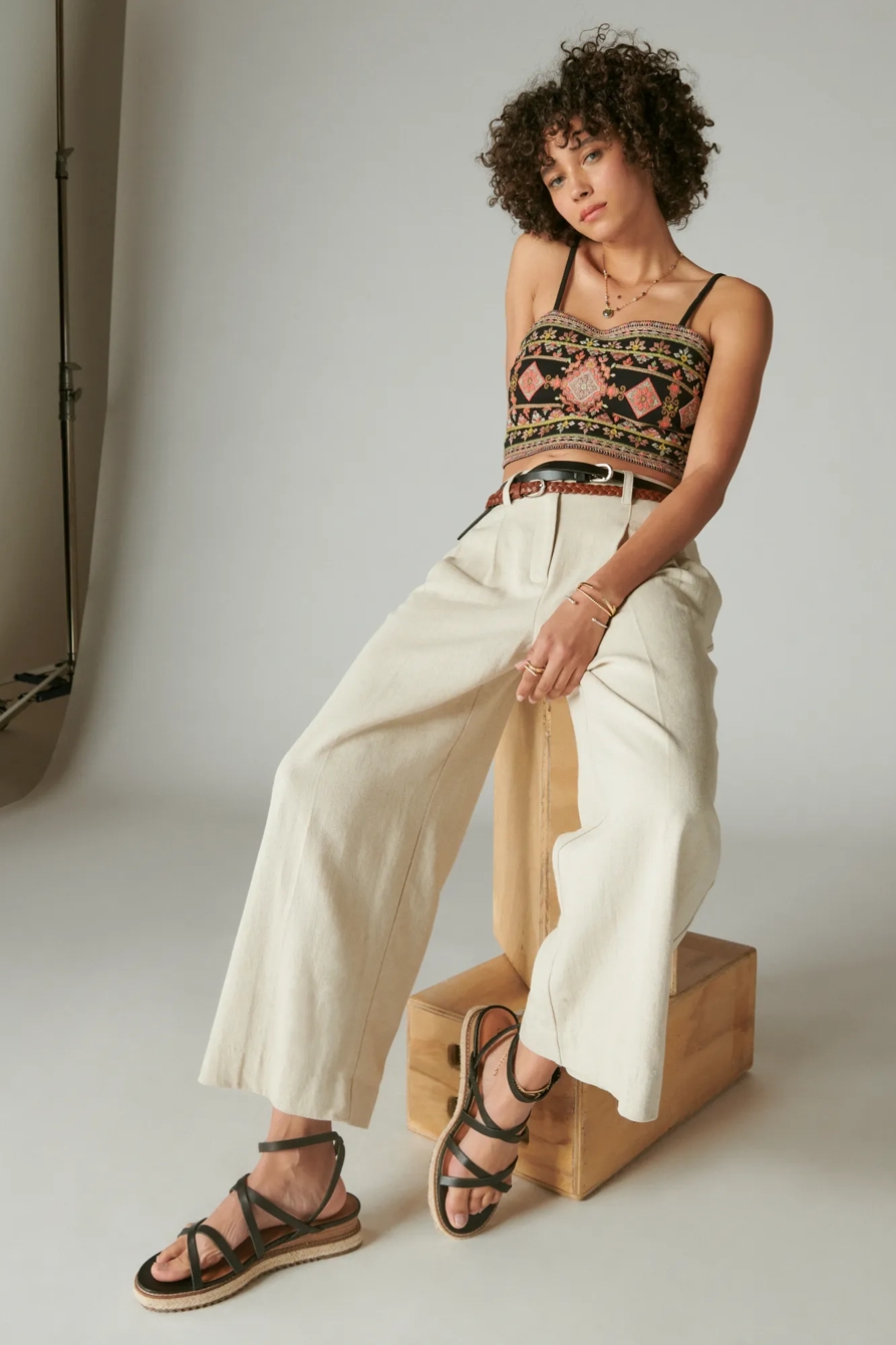 GEO EMBROIDERED CROPPED TANK, image 2
