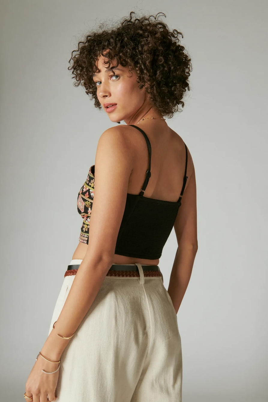 GEO EMBROIDERED CROPPED TANK, image 3