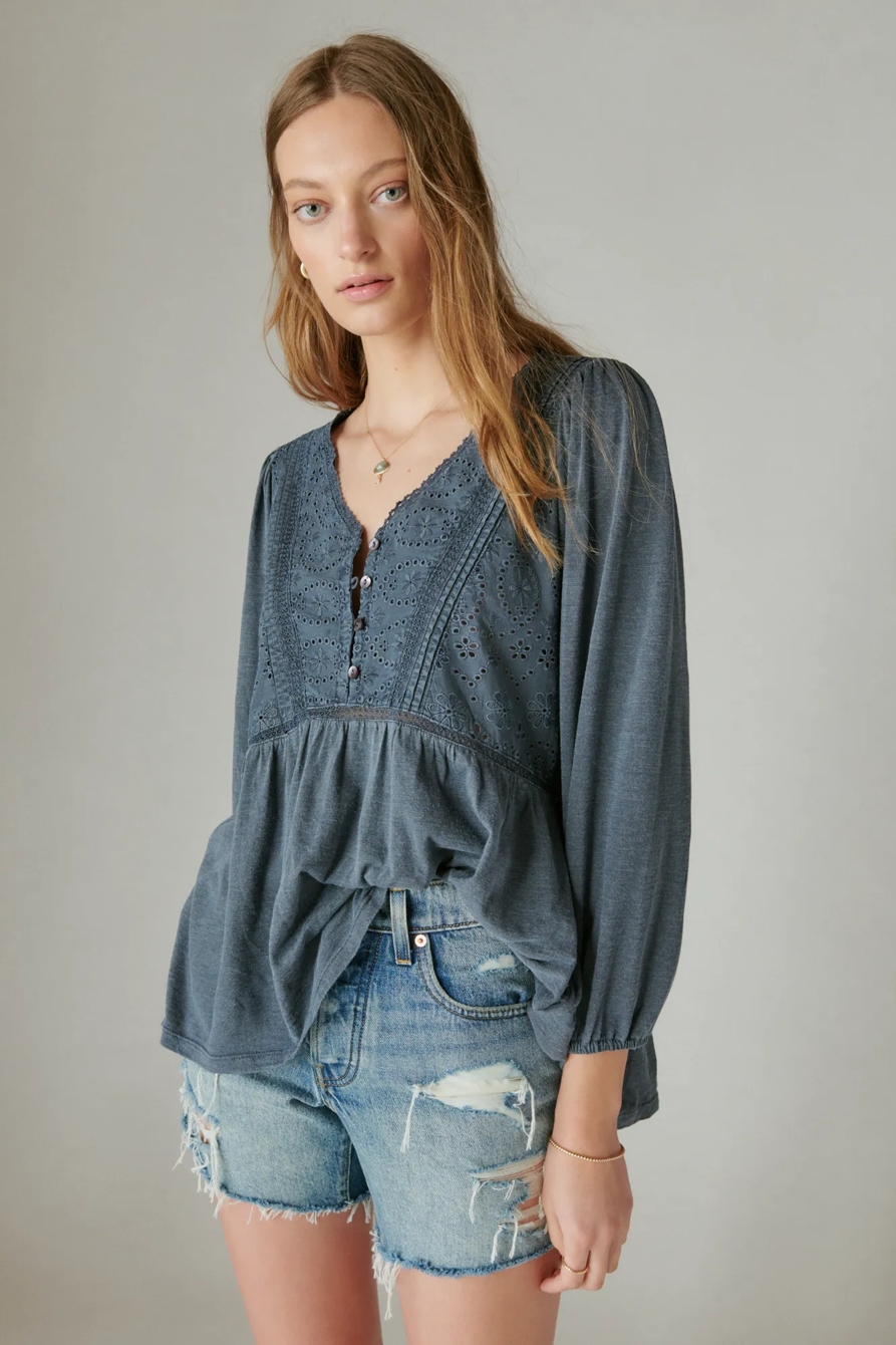 ELOISE EMBROIDERED EMPIRE TEE, image 3