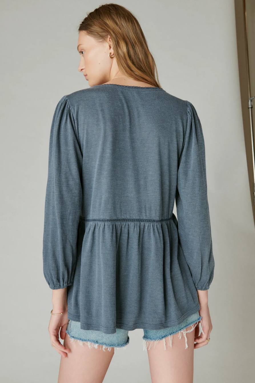 ELOISE EMBROIDERED EMPIRE TEE, image 4