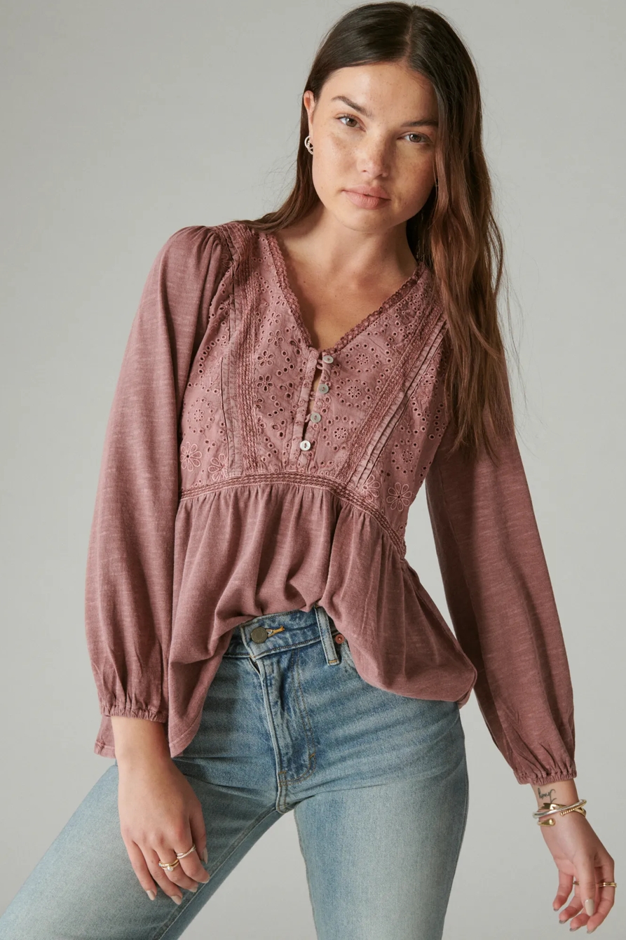ELOISE EMBROIDERED EMPIRE TEE, image 3