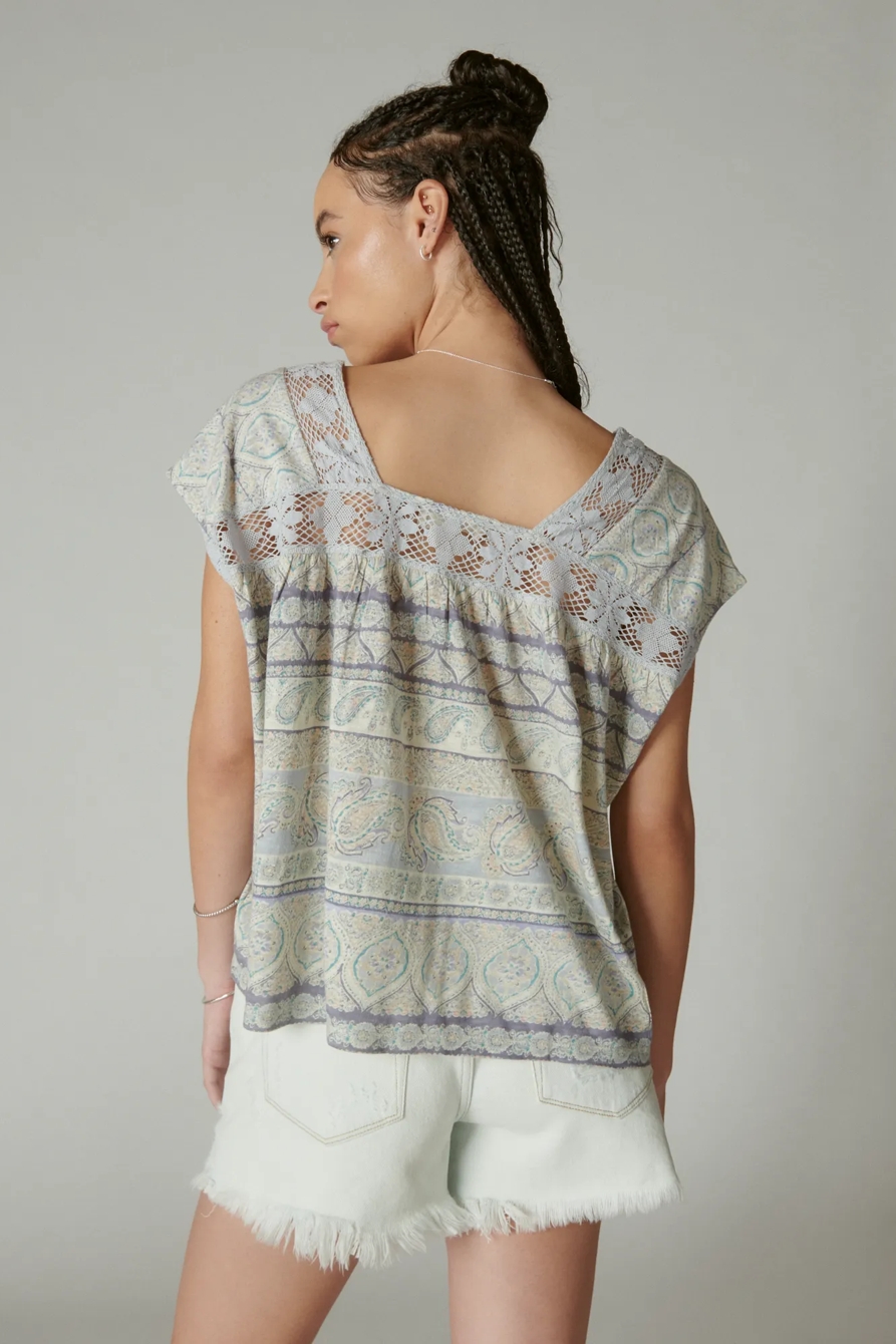 SQUARE NECK PRINTED BEACH TEE, image 4