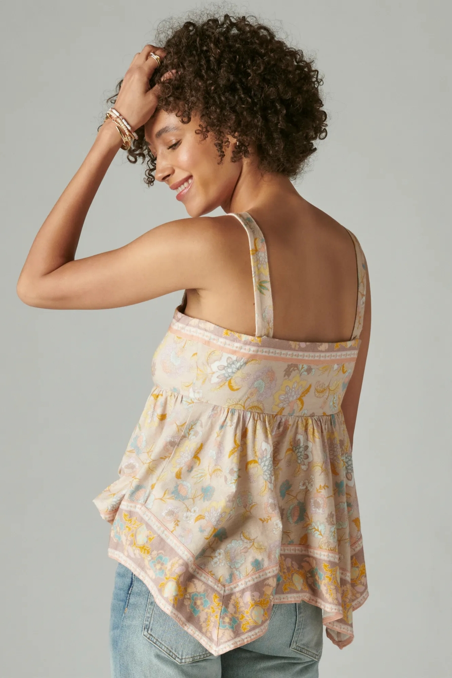 BORDER PRINT HANDKERCHIEF TANK, image 3