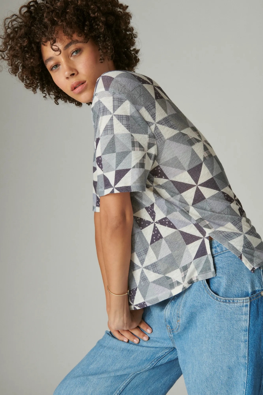 LAURA ASHLEY PATCHWORK DROP SHOULDER TEE, image 3