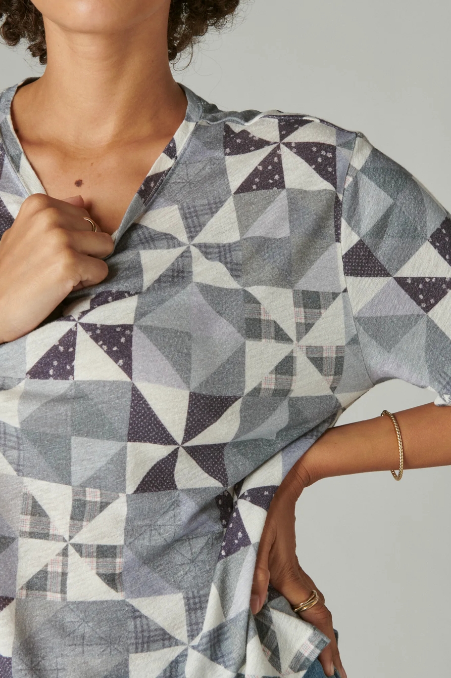 LAURA ASHLEY PATCHWORK DROP SHOULDER TEE, image 4