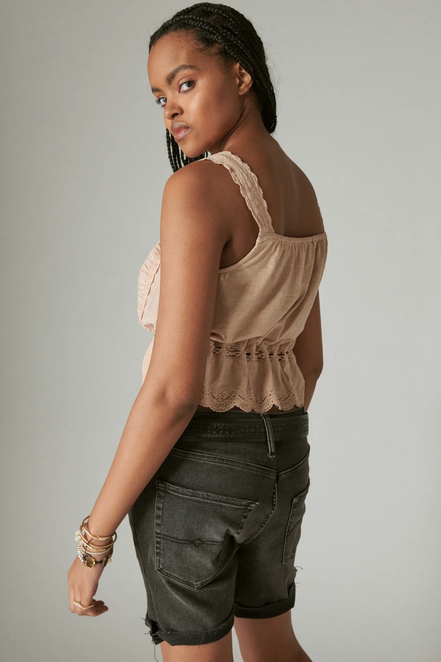 VINTAGE EMBROIDERED LACE BUBBLE TANK, image 3