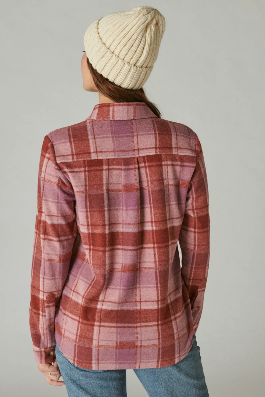 COZY PLAID KNIT SHIRT JACKET, image 3