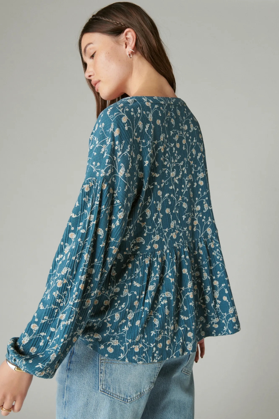 PRINTED DROP NEEDLE MAYA TOP, image 2