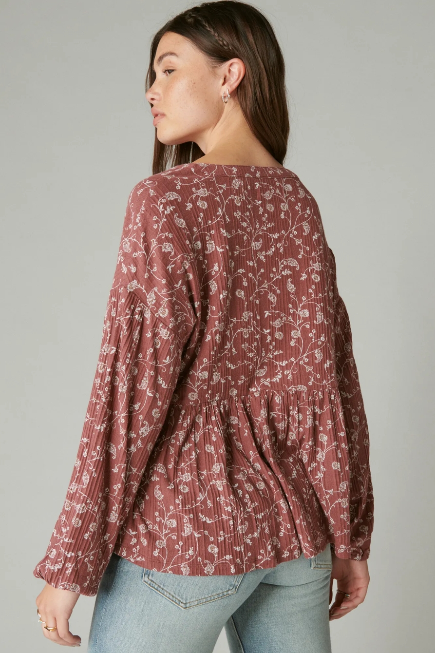 PRINTED DROP NEEDLE MAYA TOP, image 3