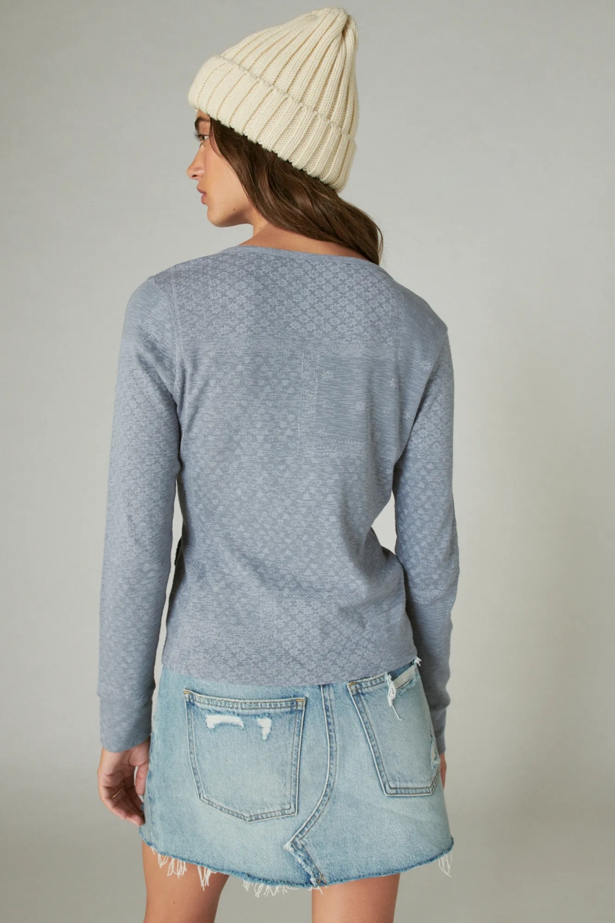 MIX MATCHED PRINTED HENLEY, image 3