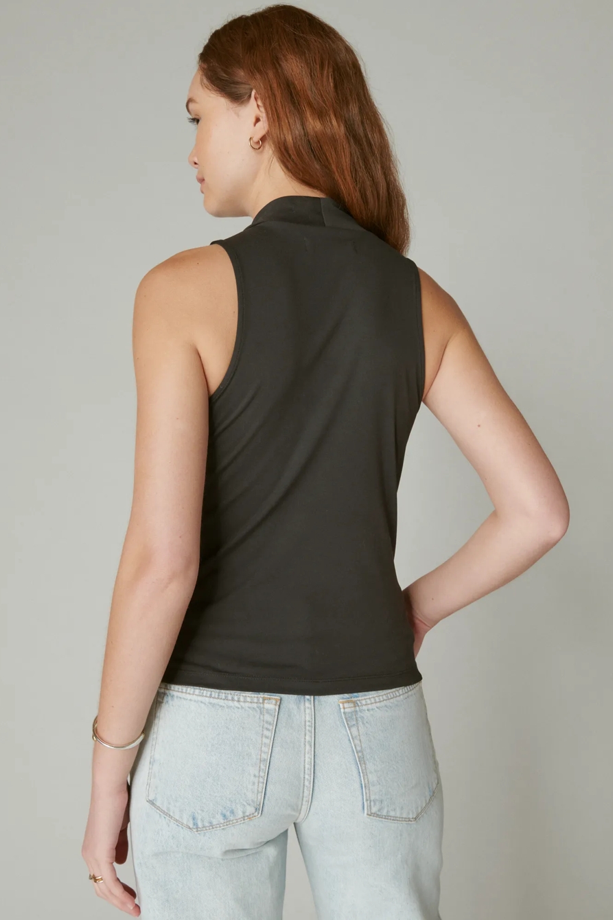 SLEEVELESS MOCK NECK TOP, image 3