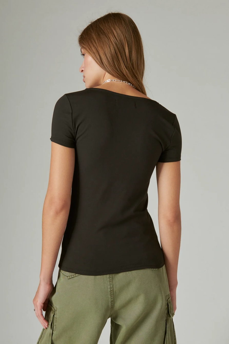 SQUARE NECK SEAMLESS TOP, image 3
