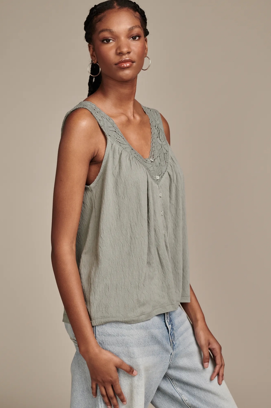 LACE TRIM TANK, image 3