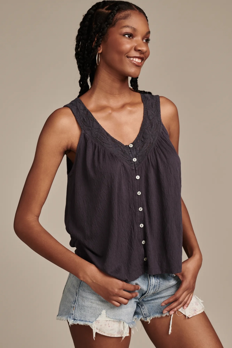 LACE TRIM TANK, image 3